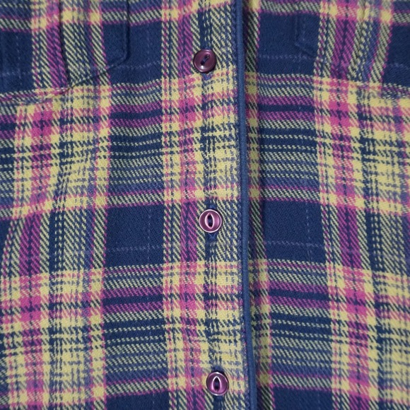 Horny Toad Flannel Shirt Hooded Plaid Button Up Long Sleeve Casual‎ S Pink Blue - Picture 3 of 8